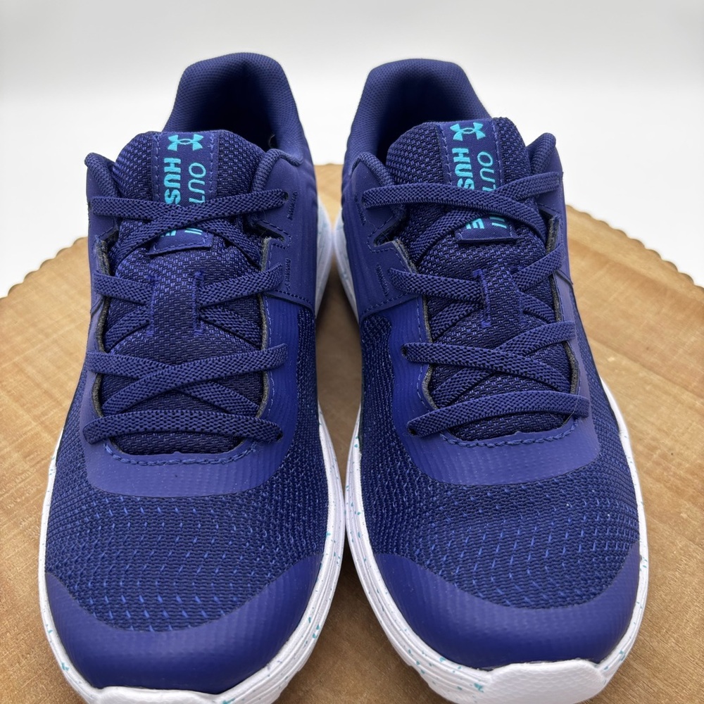 Under Armour Outhustle No Tie Kids Sneakers Purple/Blue NWOB